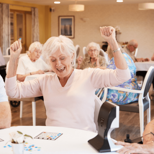 Seniors Playing Community Bingo