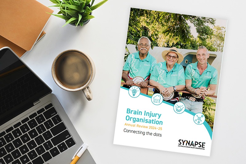 Annual review sitting on a work desk